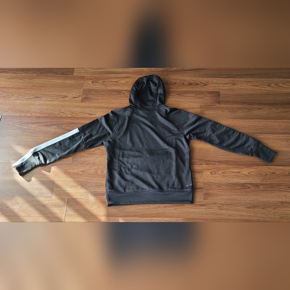 Sz M Nike grey arm stripe dri-fit  athletic lightweight thin fitted hoodie - Picture 2 of 6